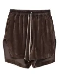 Rick Owens velvet side-split shorts - Brown