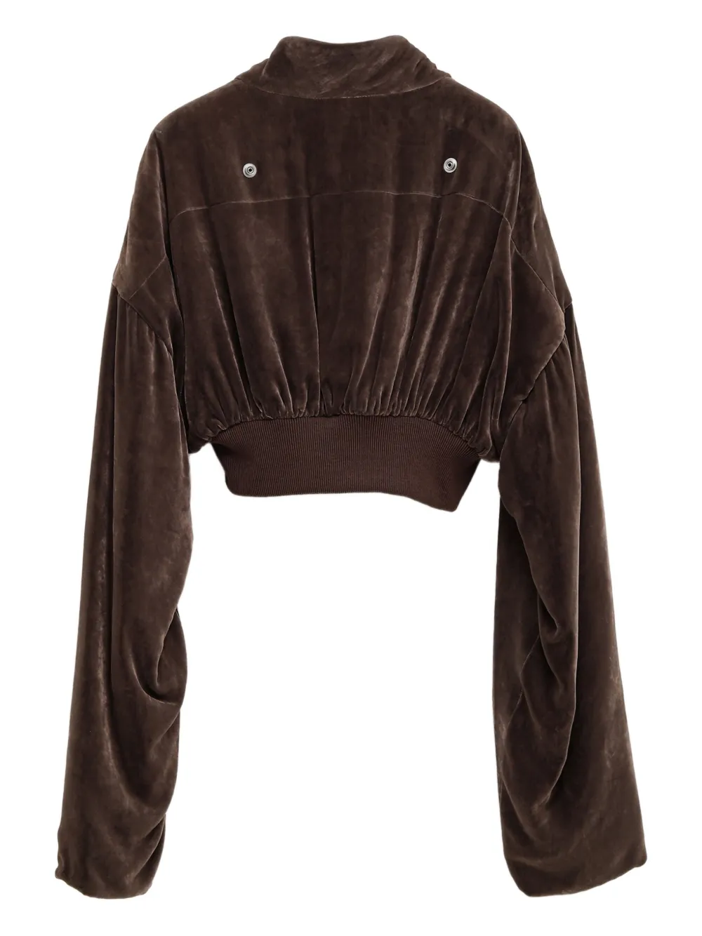 Rick Owens velvet zip-front cropped jacket | Cropped Jackets | Image 2