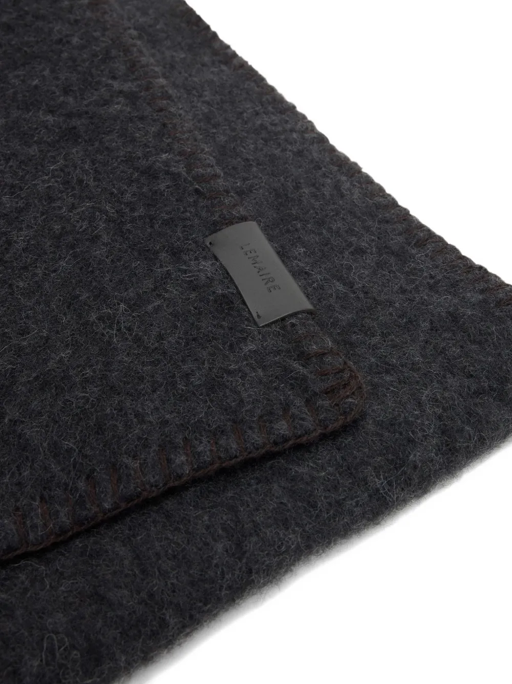 LEMAIRE wool felt-edge scarf - Grijs