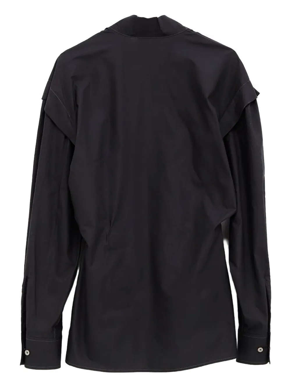 LEMAIRE tie-neck long-sleeve blouse - Zwart