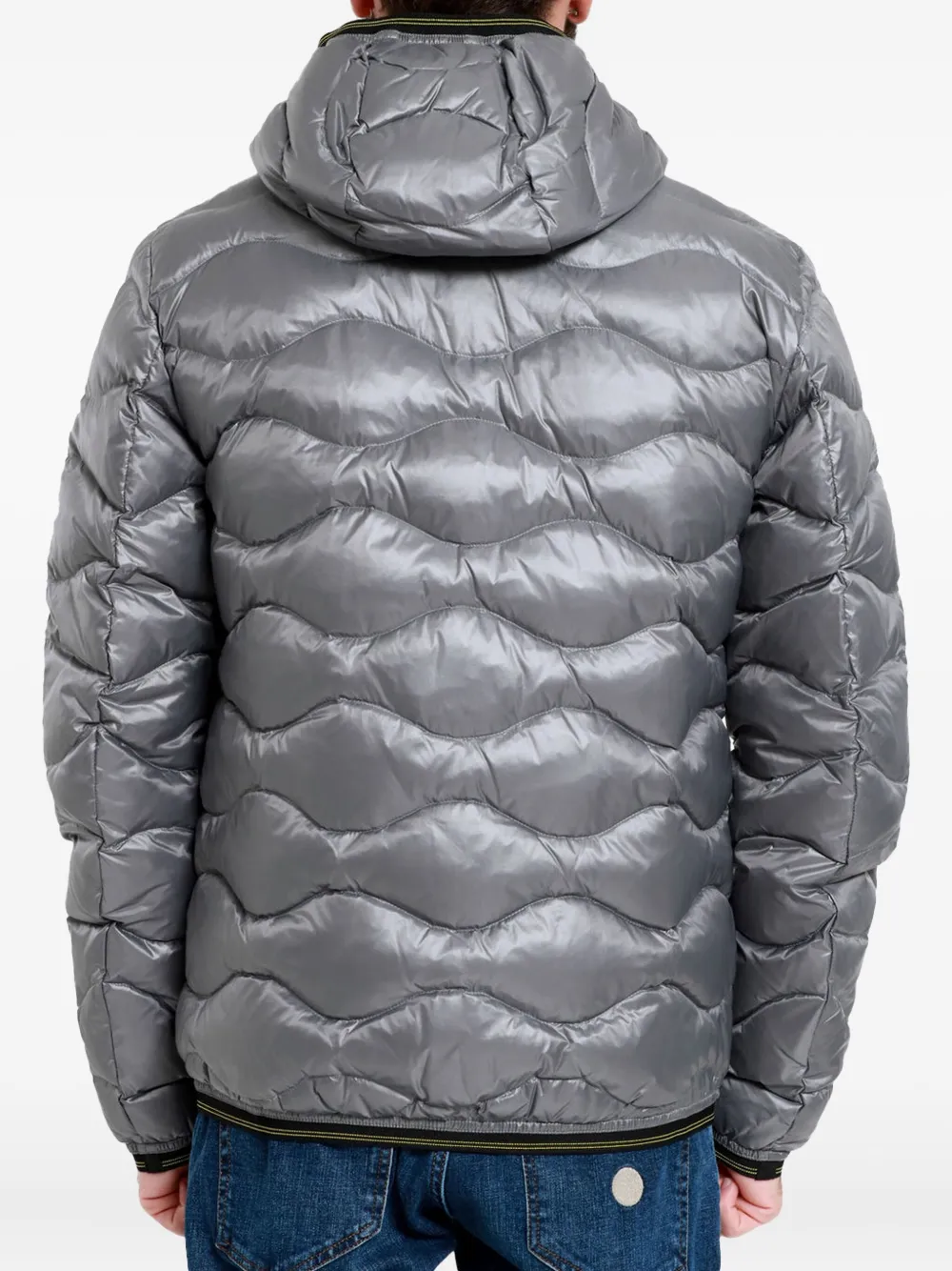Blauer quilted hooded jacket Grijs