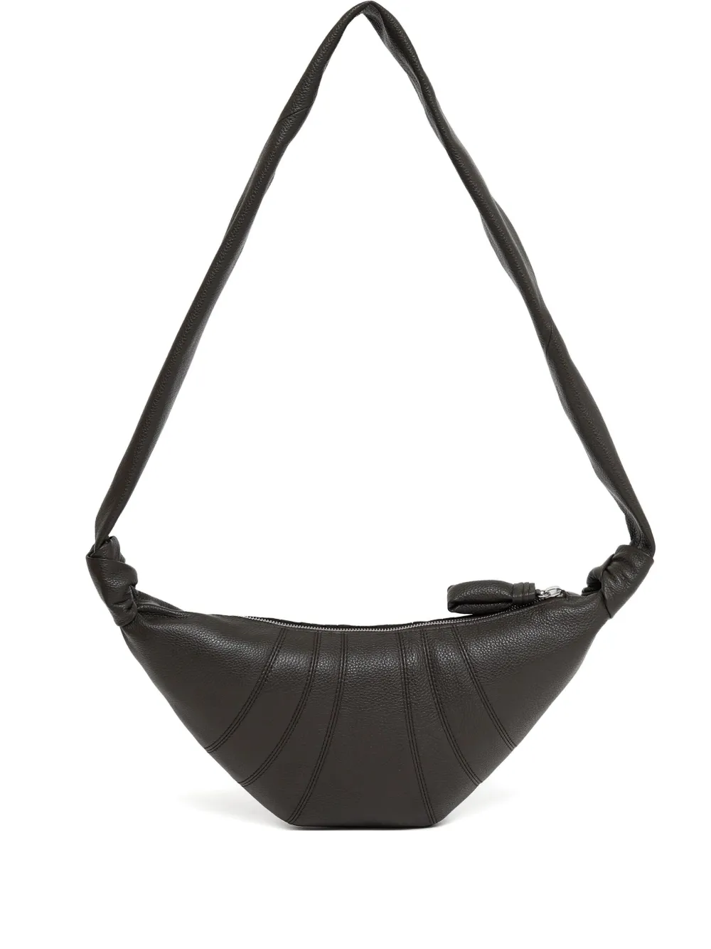 LEMAIRE Croissant leather shoulder bag Groen