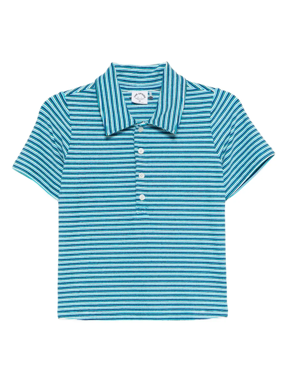 The Upside Poloshirt met geborduurd logo Blauw