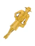 CHANEL Pre-Owned 1990-2000s Mademoiselle brooch - Gold