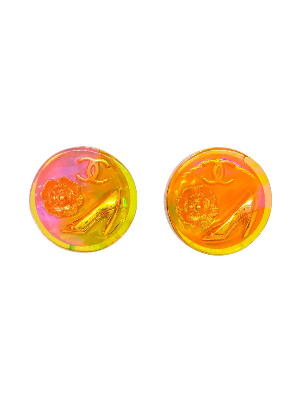 CHANEL Pre-Owned 1997 Button clip-on earrings | Gold | Image 1