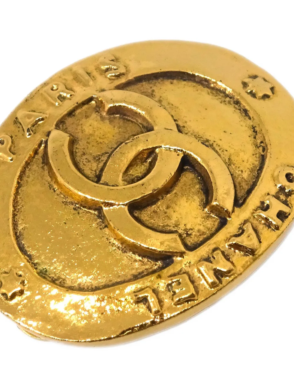 CHANEL Pre-Owned 1990-2000s Oval clip-on earrings | Pre-Owned | Image 2