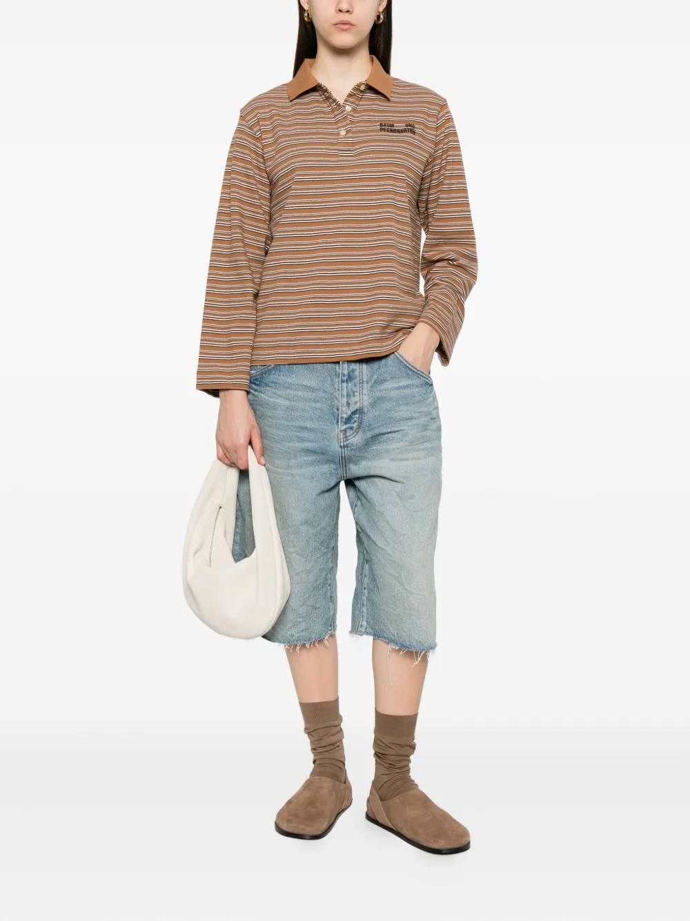 Baum Und Pferdgarten Jeanne striped long-sleeve polo shirt | Polo Tops | Image 2