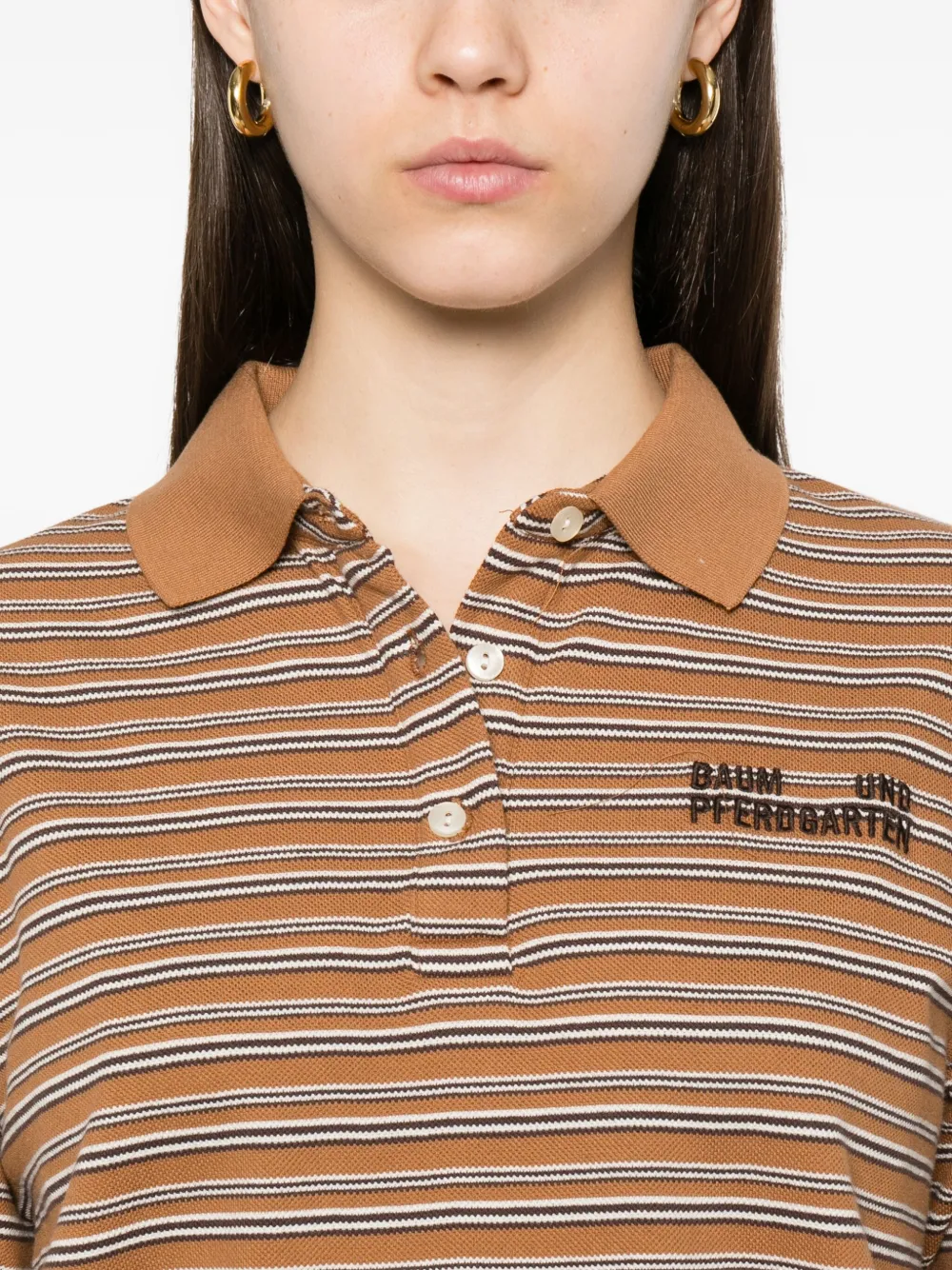 Baum Und Pferdgarten Jeanne gestreept poloshirt met lange mouwen Bruin