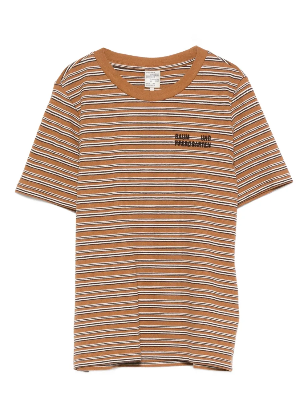 Baum Und Pferdgarten Jawo gestreept T-shirt met ronde hals Bruin