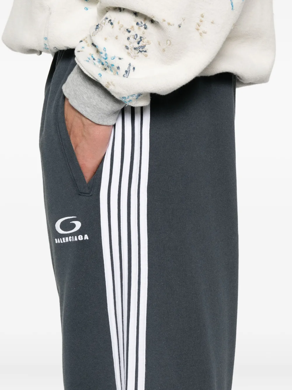 Balenciaga Trainingsbroek met zijstreep Blauw