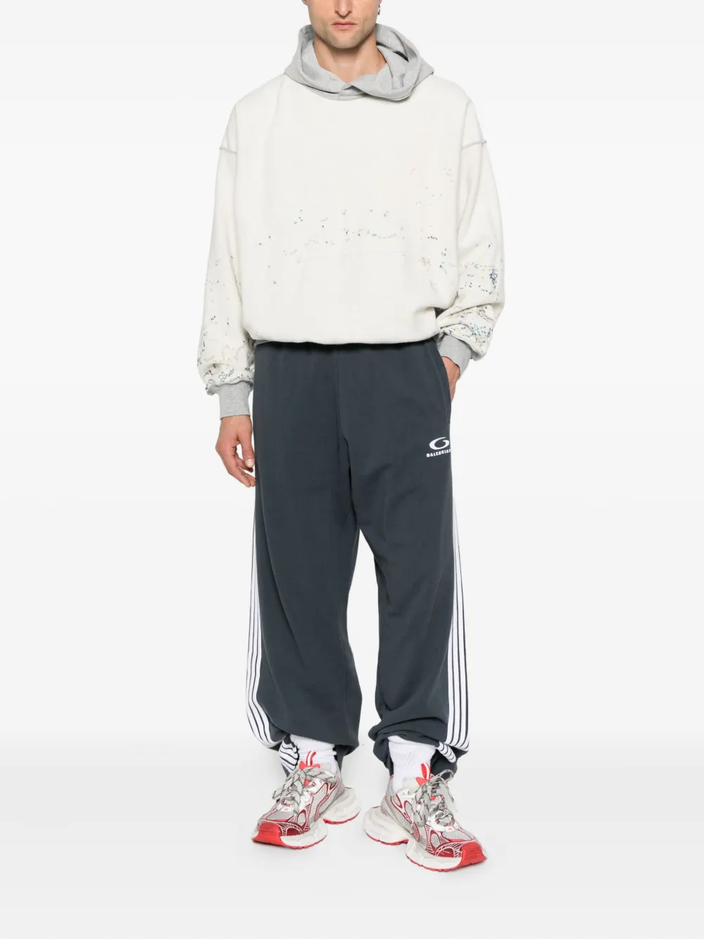 Balenciaga Trainingsbroek met zijstreep Blauw