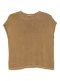 Transit crew-neck ribbed top - Brown