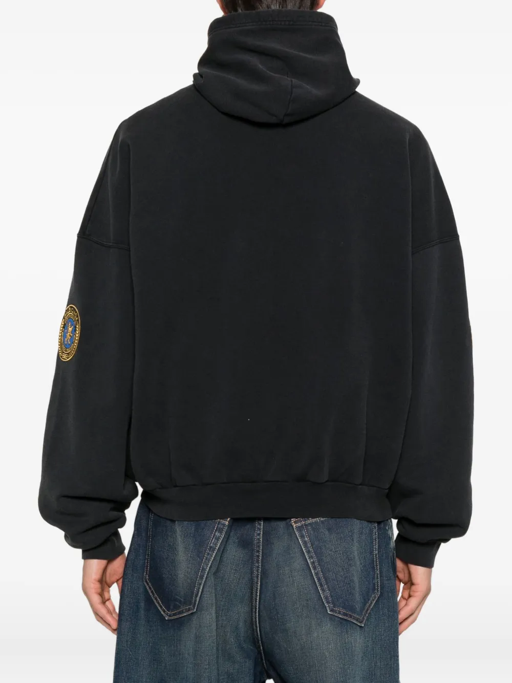 Balenciaga Hoodie met patch Zwart