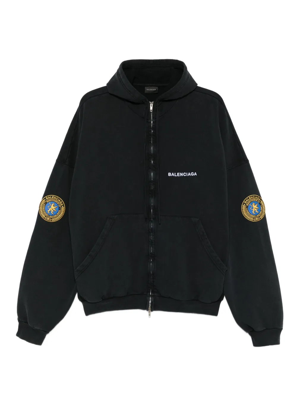 Balenciaga Hoodie met patch Zwart