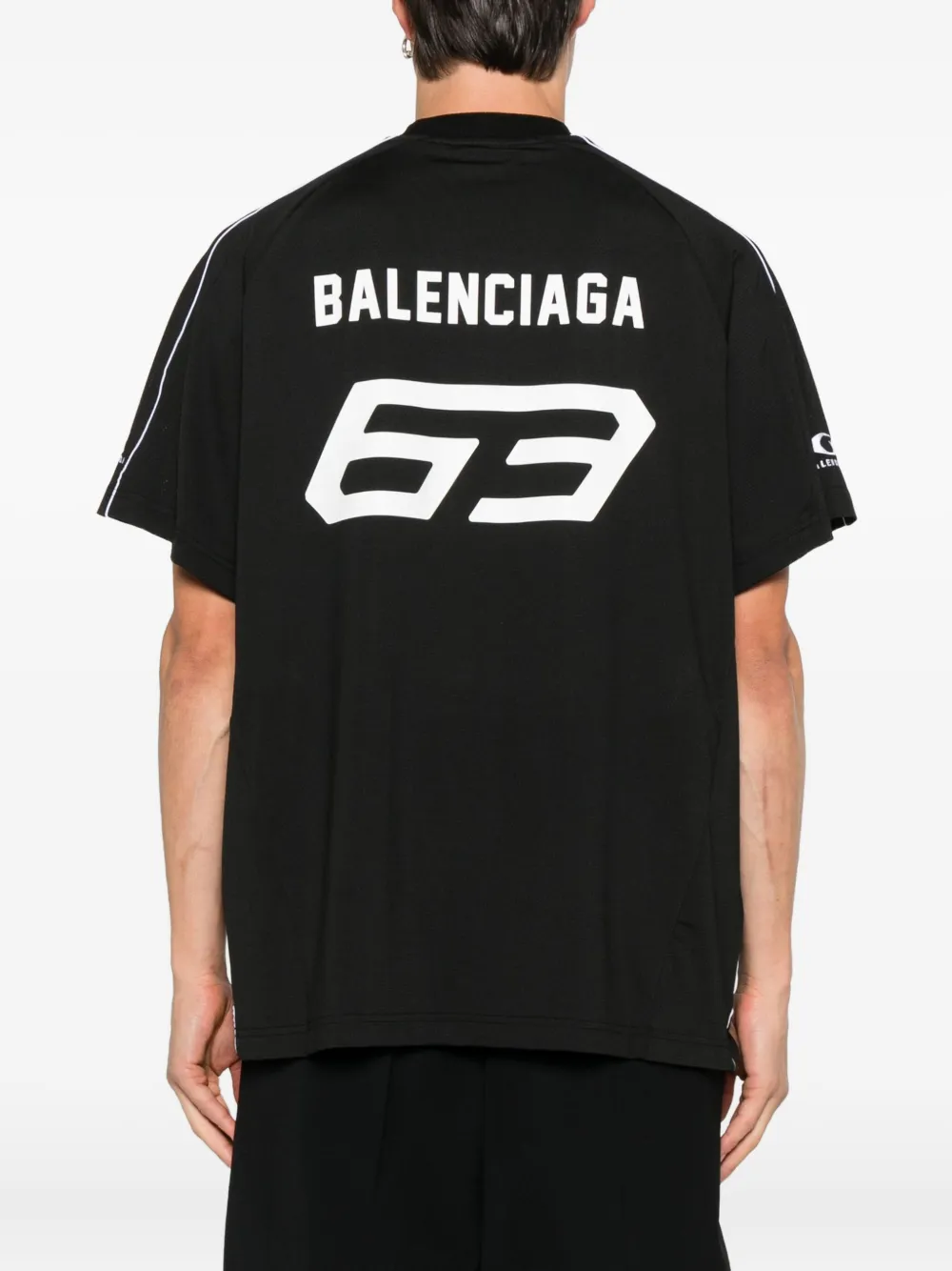 Balenciaga Automobili Lamborghini-logo panelled T-shirt Zwart