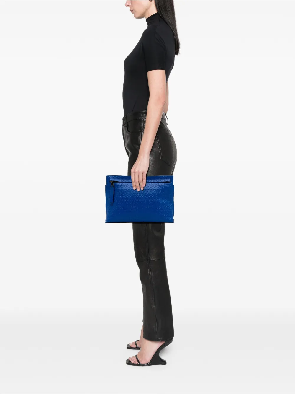 Loewe Pre-Owned 2016 Embossed Anagram Repeat T clutch bag | Pre-Owned | Image 2