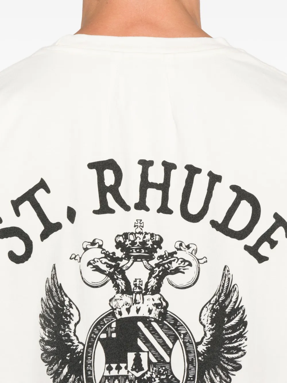 RHUDE T-shirt met adelaarprint Beige