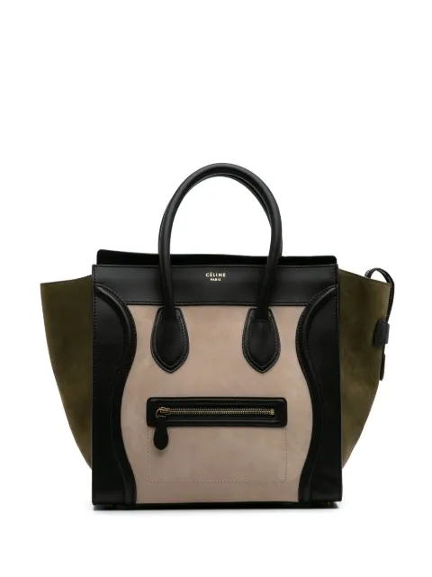 Céline Pre-Owned Borsa tote mini in pelle di vitello e pelle scamosciata tricolore 2012