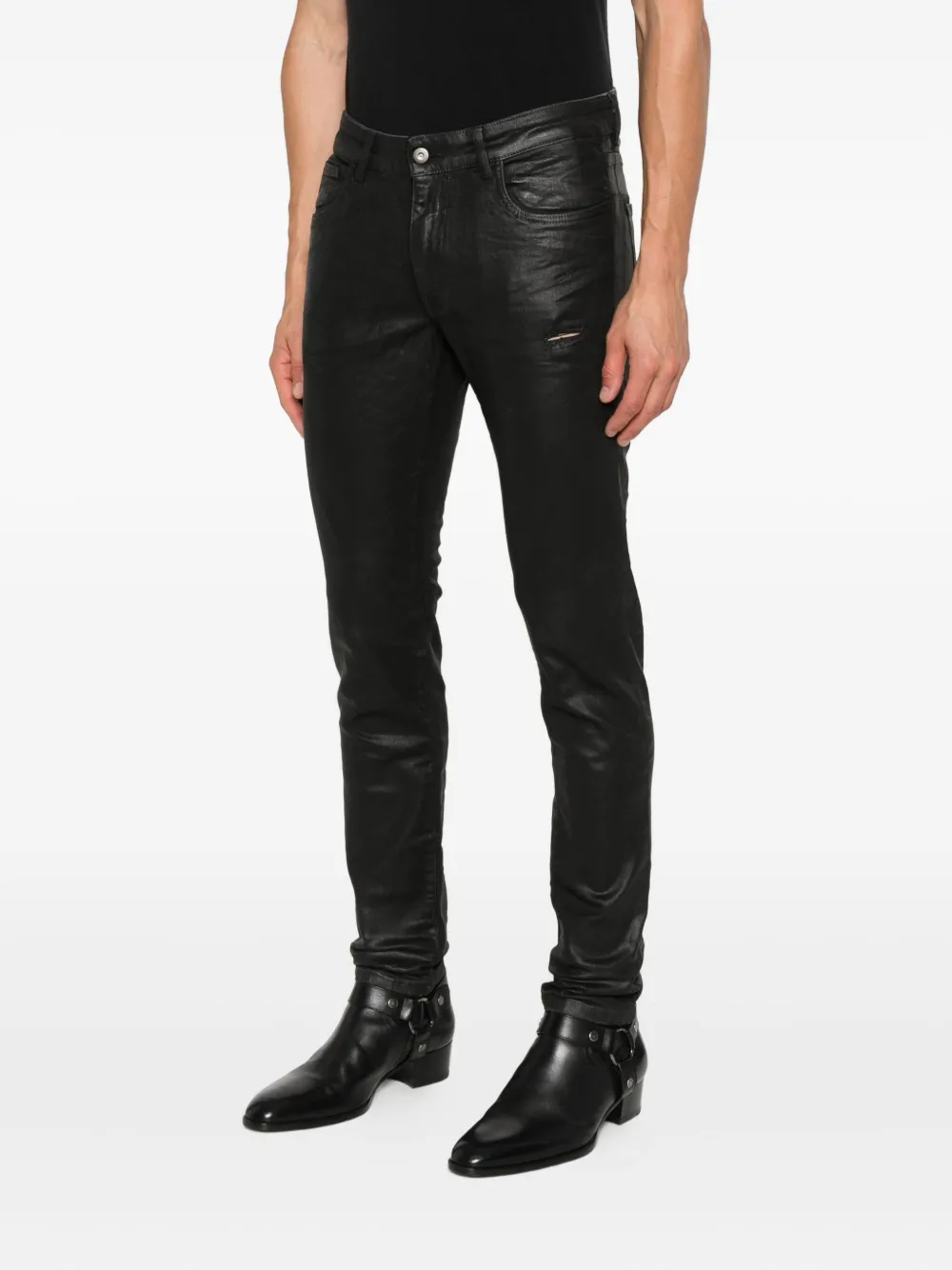 Salvatore Santoro Gecoate jeans Zwart