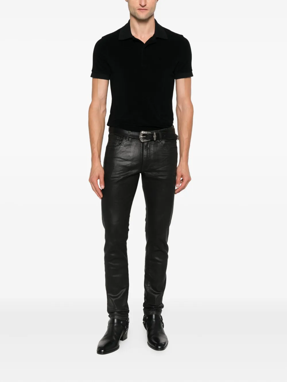 Salvatore Santoro Gecoate jeans Zwart