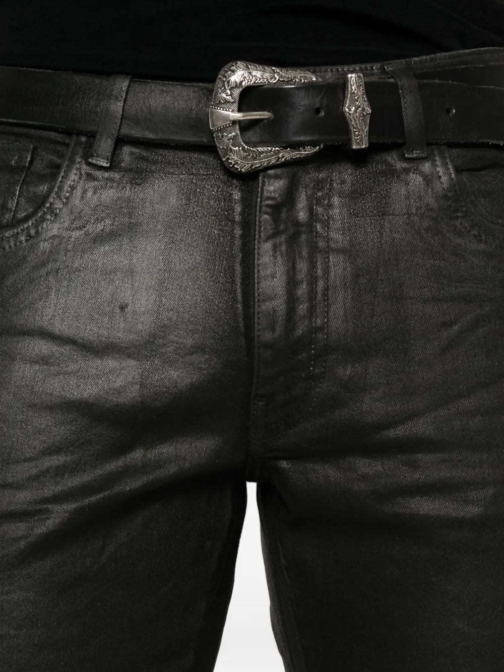 Salvatore Santoro Gecoate jeans Zwart