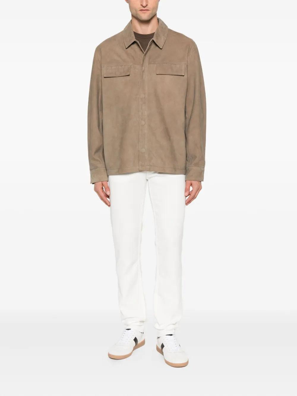 Calvin Klein flap-pocket suede jacket | Leather Jackets | Image 2