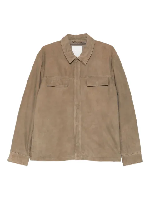 Calvin Klein flap-pocket suede jacket