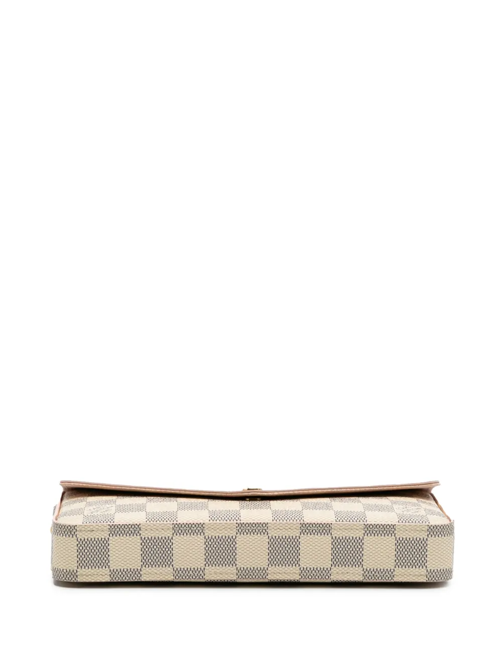 Pre-owned Louis Vuitton 2019 Damier Azur Calfskin Pochette Felicie Crossbody Bag