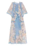 ZIMMERMANN floral-print ruffled dress - Blue