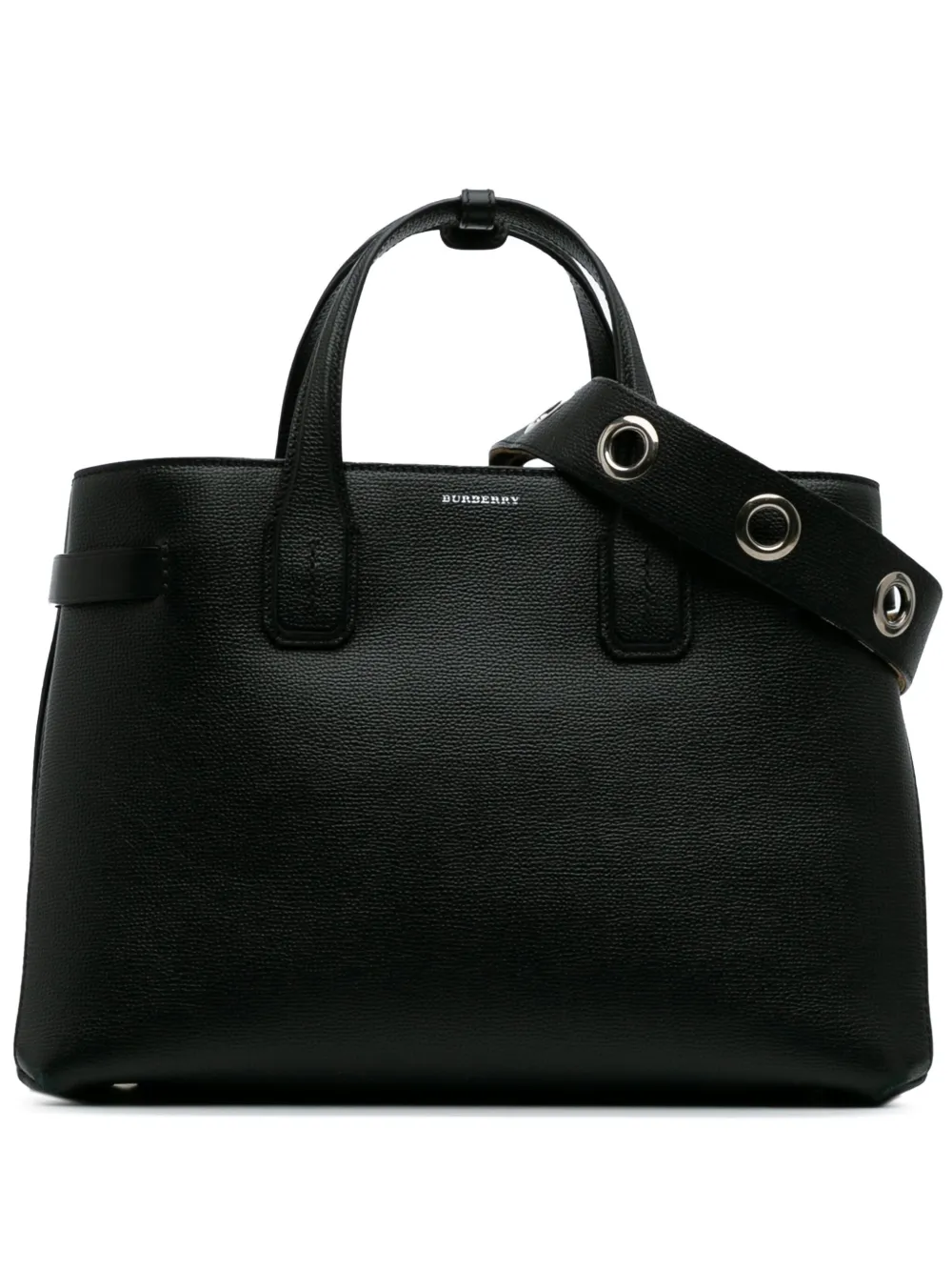 Burberry Pre-Owned 2000-2017 Medium Leather Banner satchel | Black | Image 1