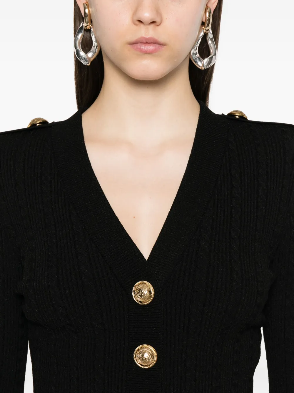 Balmain Geribbeld vest Zwart