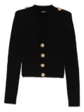 Balmain ribbed button-up cardigan - Black