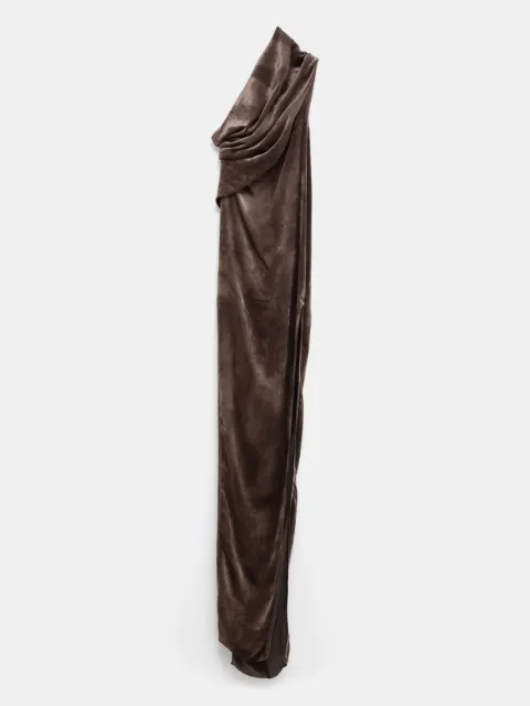 Rick Owens draped one-shoulder dress