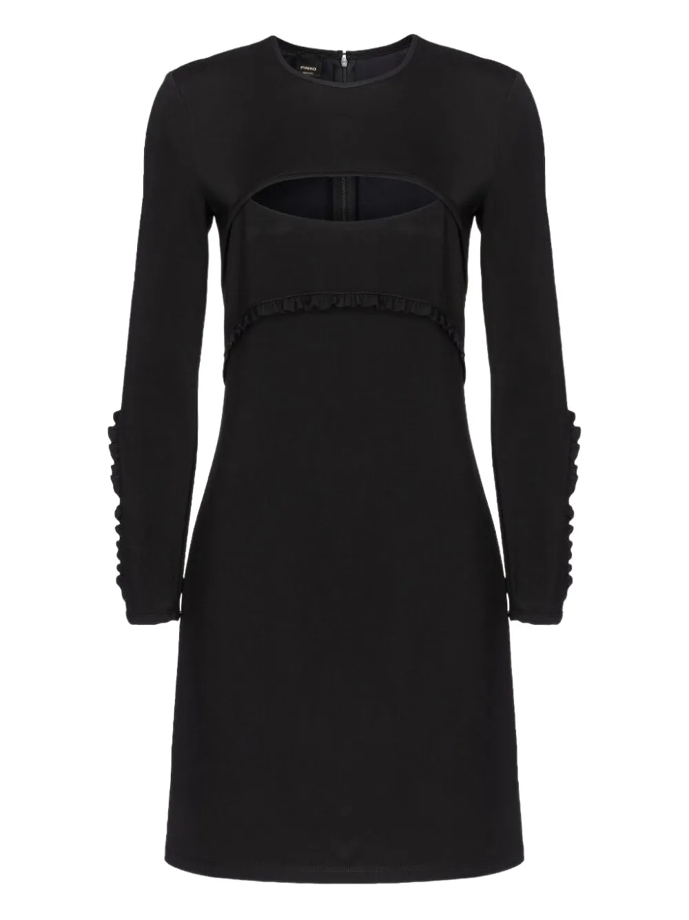 PINKO Mini-jurk met ruches en uitgesneden details Zwart
