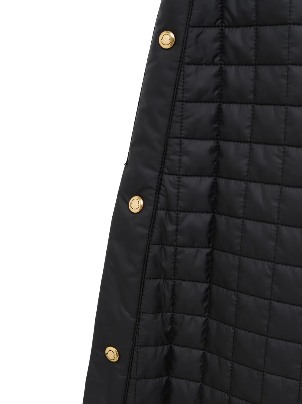 Moncler Gewatteerde midi-rok met drukknopen Zwart