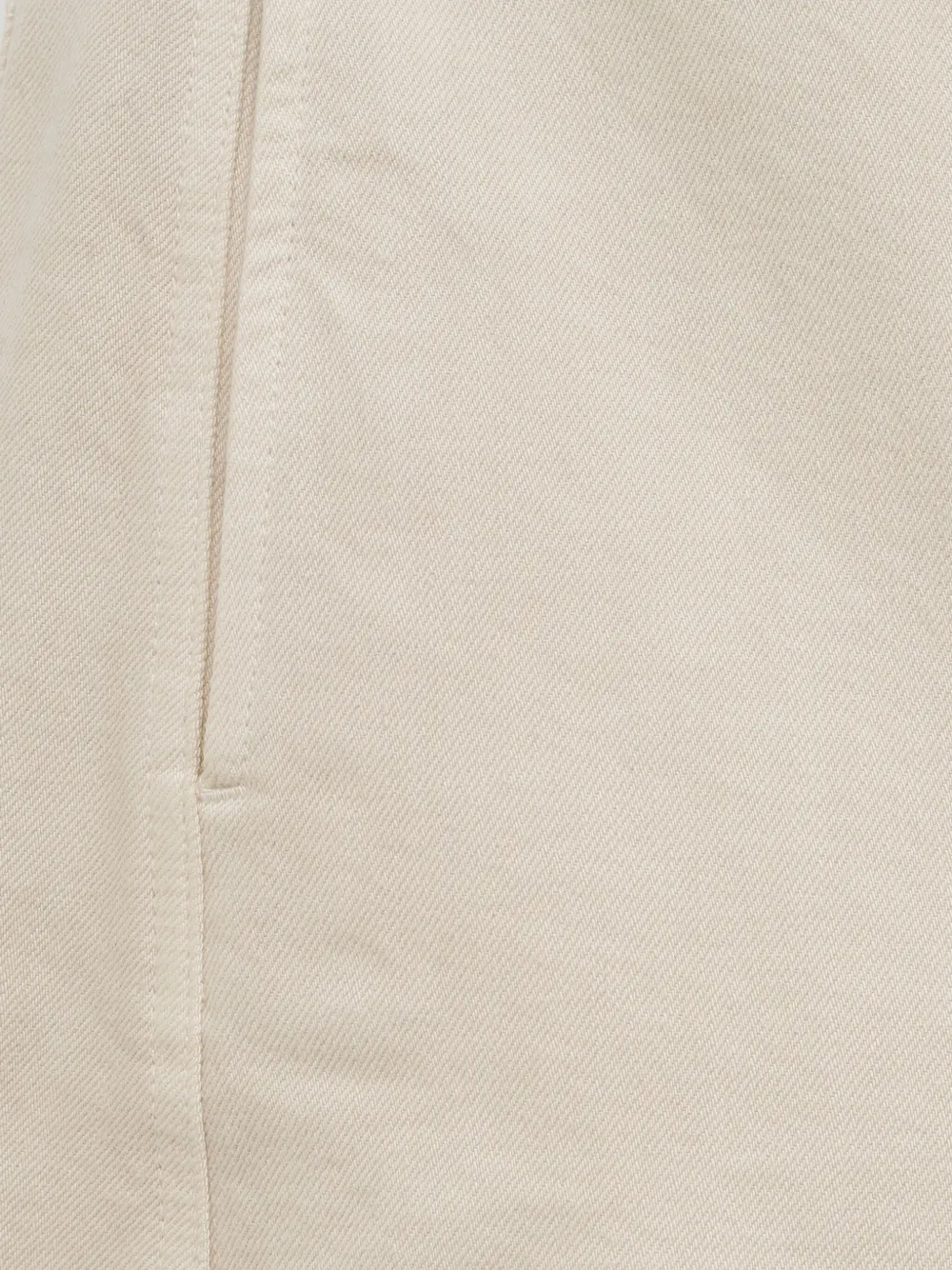 LEMAIRE Broek met ceintuur en vlak Beige
