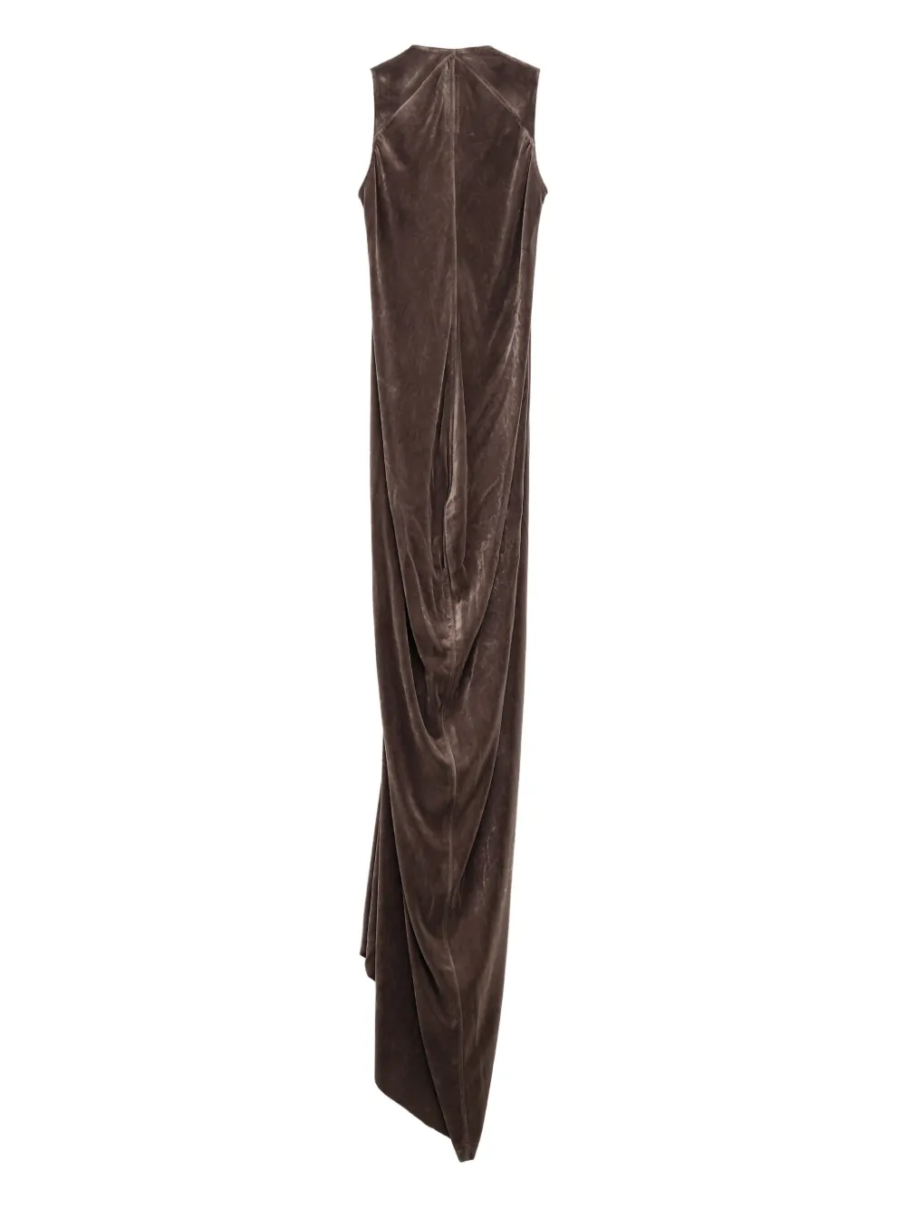 Rick Owens draped velvet dress Bruin
