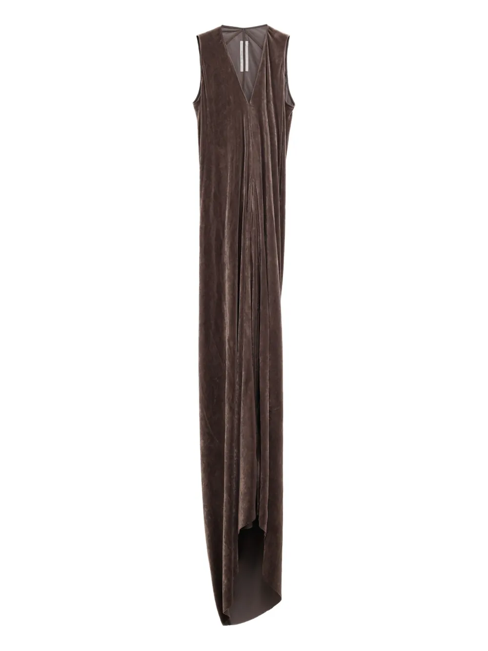 Rick Owens draped velvet dress Bruin