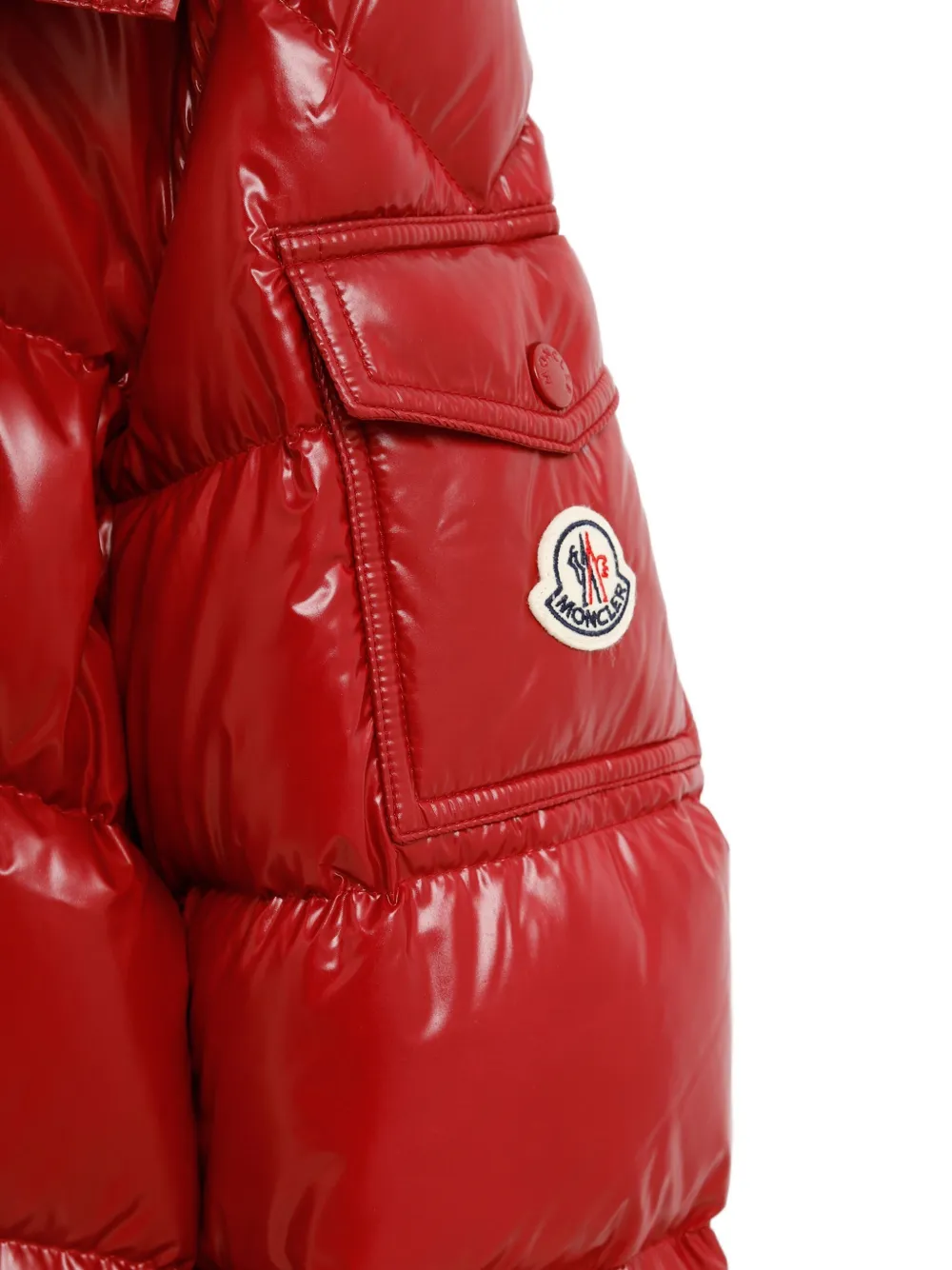 Moncler Maire hooded puffer jacket Rood