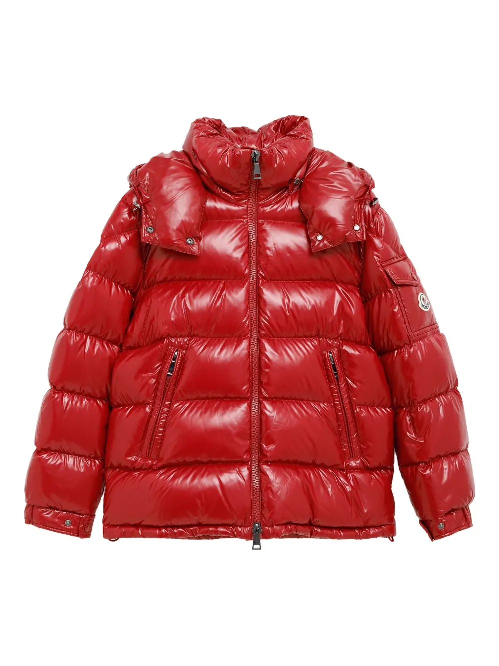 Moncler Maire hooded puffer jacket Rood