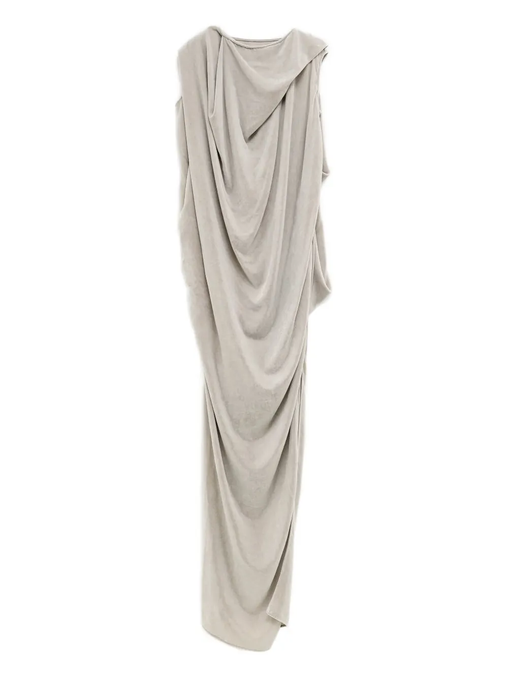 Rick Owens draped cowl-neck asymmetrical dress | Grey | Image 1