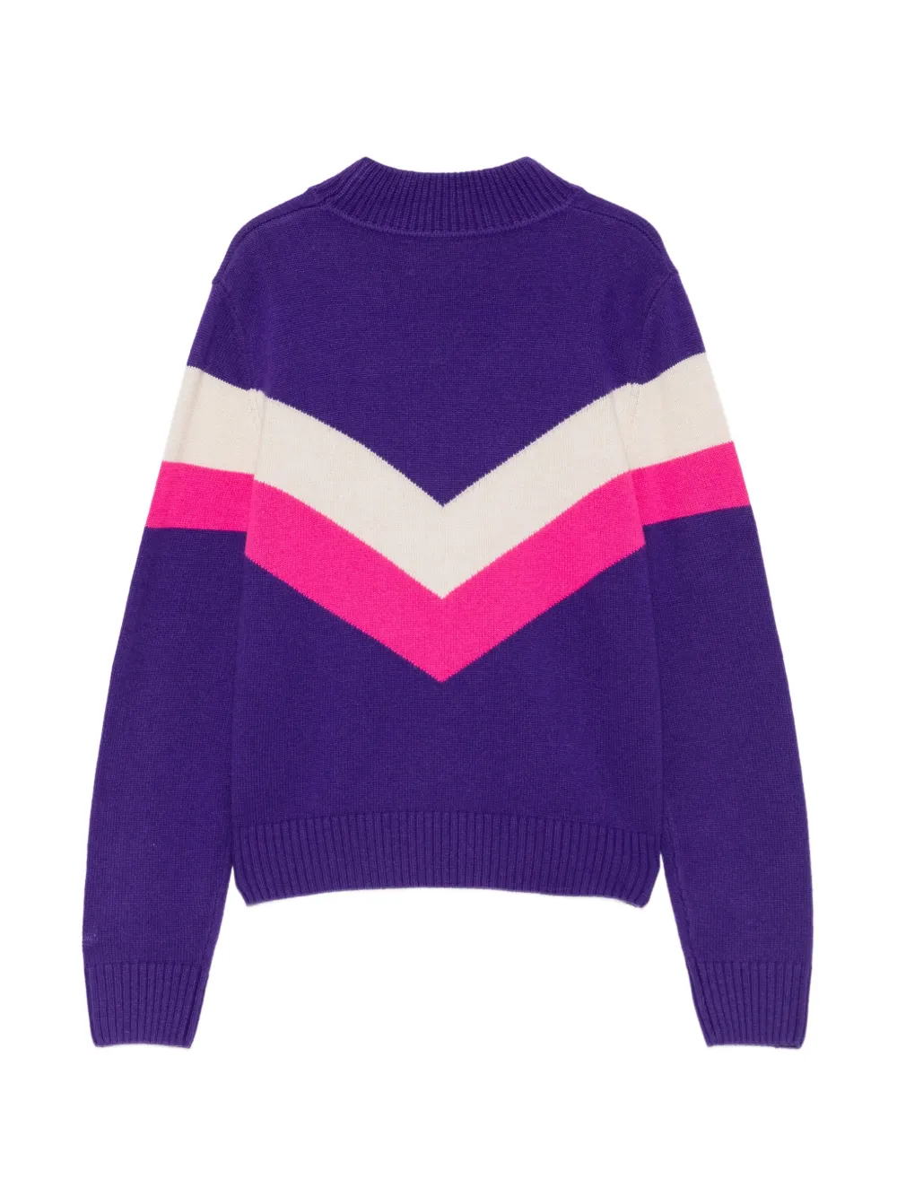 MC2 Saint Barth Peak embroidered chevron-pattern sweater Paars
