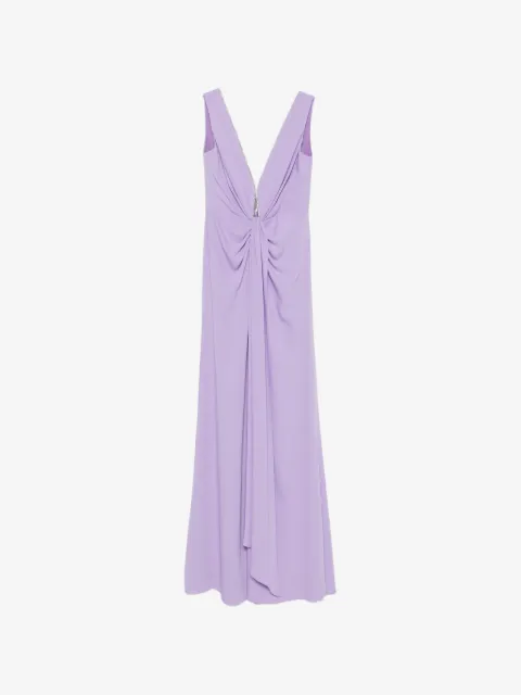 Nicole Miller crystal-embellished draped dress