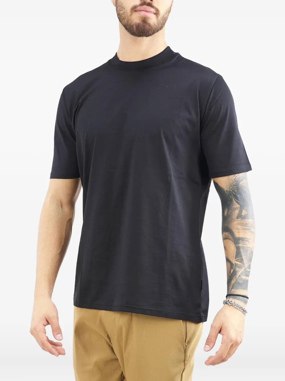 YES LONDON T-shirt met ronde hals - Zwart