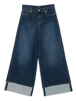 7 For All Mankind wide-leg Jeans | Blue | FARFETCH RO