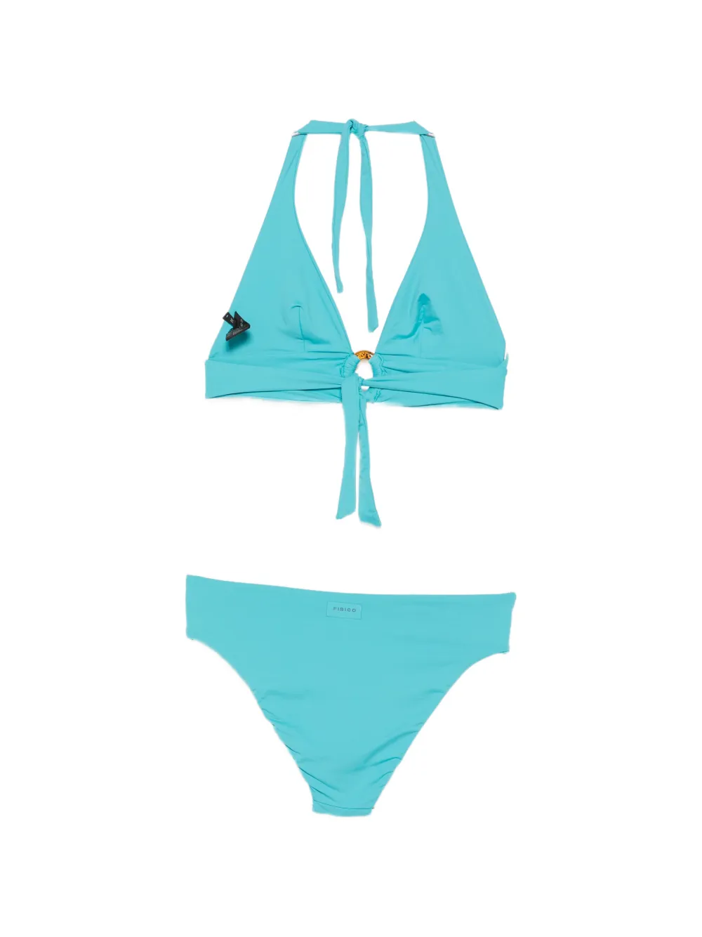 Fisico halterneck ring-detail bikini - Blau