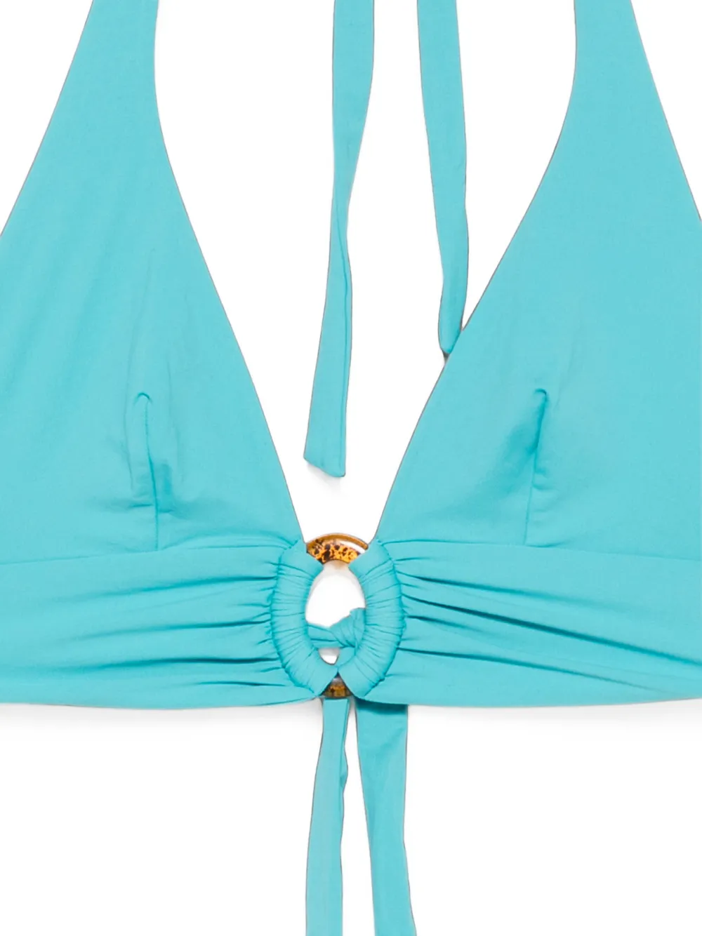 Fisico Bikini met halternek en ringdetail Blauw