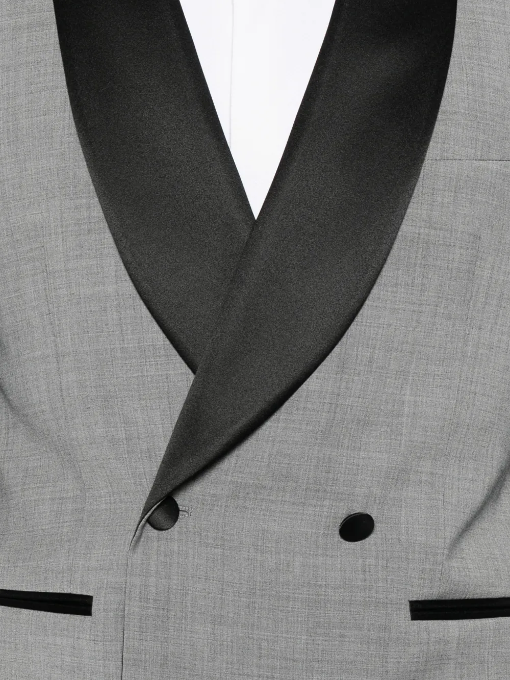 Manuel Ritz Blazer met dubbele rij knopen en sjaalrevers Grijs