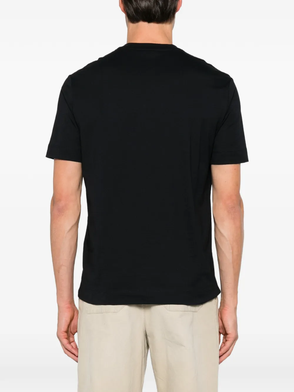 Emporio Armani T-shirt met geborduurd logo Blauw
