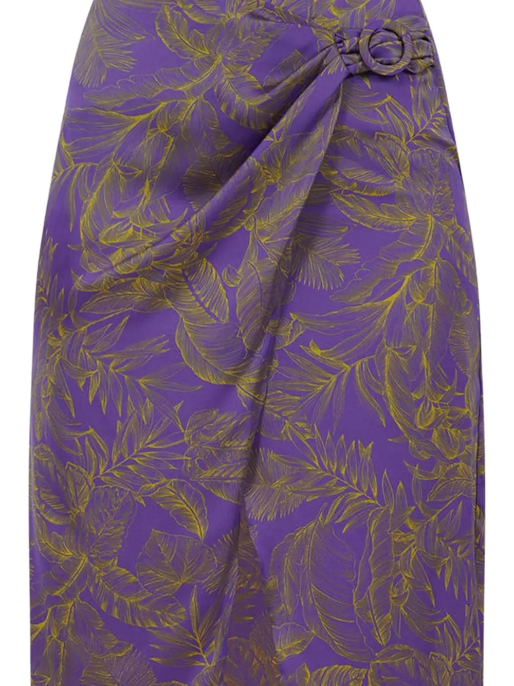 SIMONA CORSELLINI floral-print belted midi skirt Paars